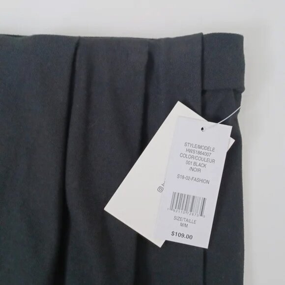 ✨3/$25✨  NWT - Halston Black Stretch Faux Wrap Skirt - M - Picture 4 of 8